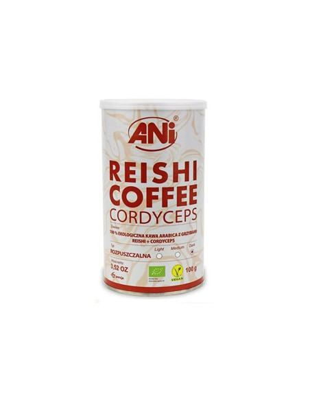 Kawa rozpuszczalna arabica z reishi i cordyceps BIO - 100g - Ani