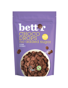 Dropsy czekoladowe bez dodatku cukrów BIO - 200g - Bett`r