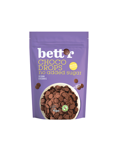 Dropsy czekoladowe bez dodatku cukrów BIO - 200g - Bett`r