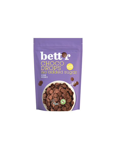 Dropsy czekoladowe bez dodatku cukrów BIO - 200g - Bett`r