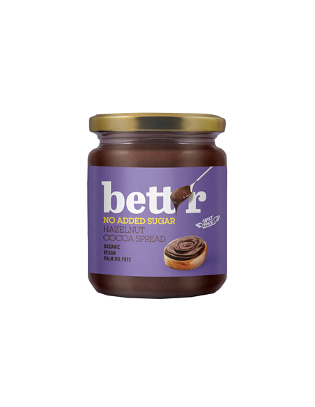 Krem orzechowo-kakaowy bez dodatku cukrów BIO - 250g - Bett`r