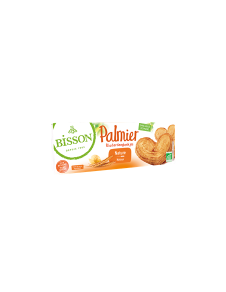Ciastka francuskie maślane palmiery BIO - 100g - Bisson