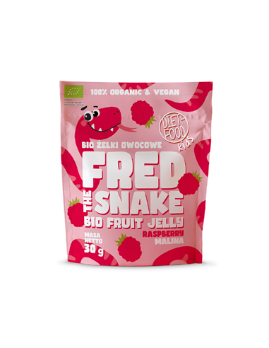 Żelki malina bez żelatyny - 30g - Diet-Food (Fred the snake)