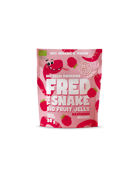 Żelki malina bez żelatyny - 30g - Diet-Food (Fred the snake)