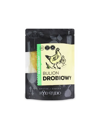 Bulion drobiowy w płynie bezglutenowy BIO - 350ml - Food Studio