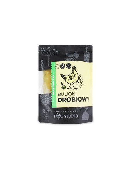Bulion drobiowy w płynie bezglutenowy BIO - 350ml - Food Studio