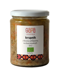 Krupnik z kaszą orkiszową na boczniakach BIO - 450g - Gapa