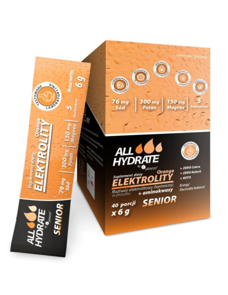 AllHydrate Elektrolity Senior orange - 6g - Aliness