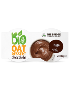 Deser owsiany czekoladowy Bio - 2x130g (260g) - The Bridge
