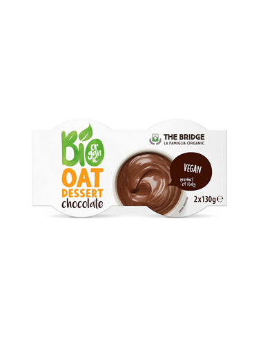 Deser owsiany czekoladowy Bio - 2x130g (260g) - The Bridge