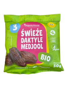 DAKTYLE MEDJOOL ŚWIEŻE BEZGLUTENOWE BIO 50 g  (3 szt.) - ORGANICHOUSE