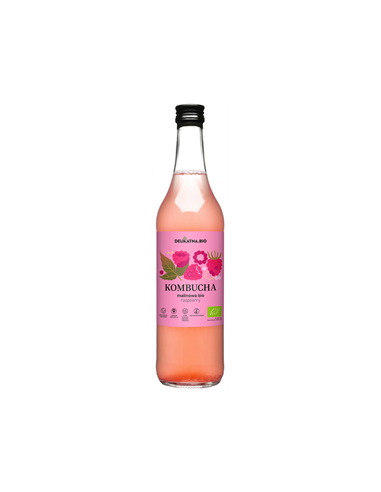 Kombucha malinowa Bio - 500ml - Delikatna