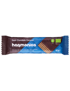 Wafelek z samopszy z kremem kokosowo-kakaowym w polewie czekoladowej Bio - 40g - Harmonica