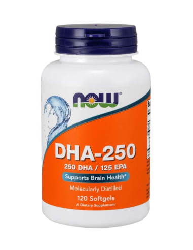 DHA 250mg fish oil - 120kaps - Now Foods