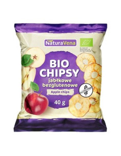 Chipsy jabłkowe bezglutenowe Bio - 40g - Naturavena