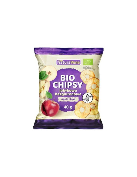 Chipsy jabłkowe bezglutenowe Bio - 40g - Naturavena