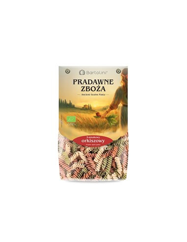 Makaron (orkiszowy 3 smakowy) świderki bio - 250 g - Bartolini (Pradawne zboża)