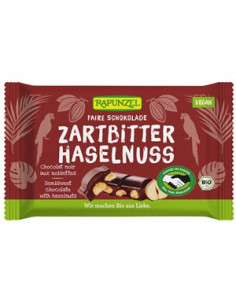 Czekolada gorzka z orzechami laskowymi bio - 100g - Rapunzel
