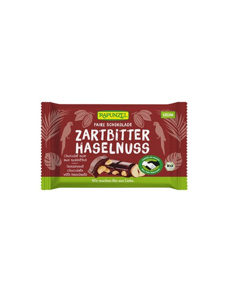 Czekolada gorzka z orzechami laskowymi bio - 100g - Rapunzel
