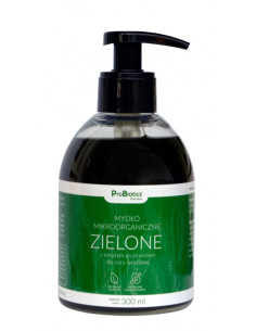 Mydło mikroorganiczne Zielone w płynie z młodym jęczmieniem dla cery wrażliwej - 300ml - ProBiotics
