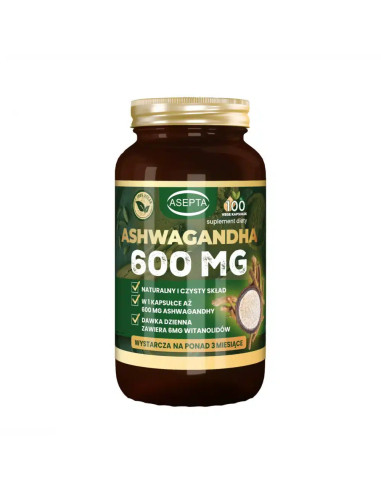 Ashwagandha 600mg - 100kaps - Asepta