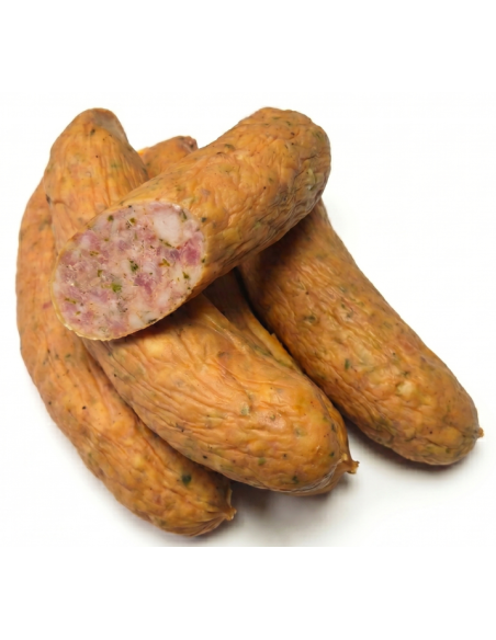 KIEŁBASA GRILLOWA Z MAJERANKIEM BIO 450 g - WASĄG (Z PÓŁKI - PRODUKT SEZONOWY)