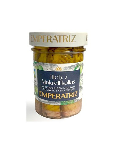 Makrela filety w bio oliwie z oliwek extra virgin - 180g (120g) - Emperatriz
