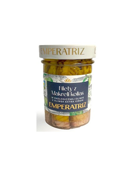 Makrela filety w bio oliwie z oliwek extra virgin - 180g (120g) - Emperatriz