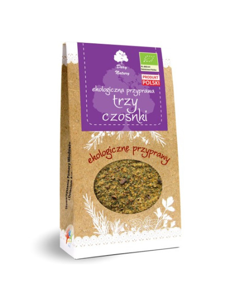 Ekologiczna przyprawa Trzy czosnki - 50g - Dary Natury