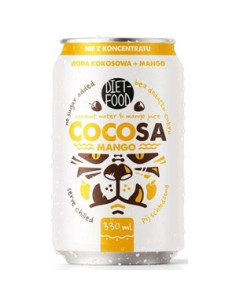 Woda kokosowa z sokiem z mango - 330 ml - Diet-Food (Cocosa)