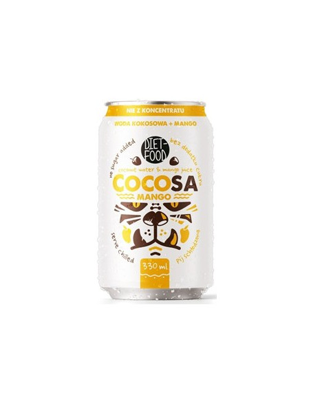 Woda kokosowa z sokiem z mango - 330 ml - Diet-Food (Cocosa)