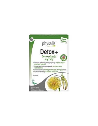 Tabletki na detoksykację wątroby (Detox+) - 30szt - Physalis