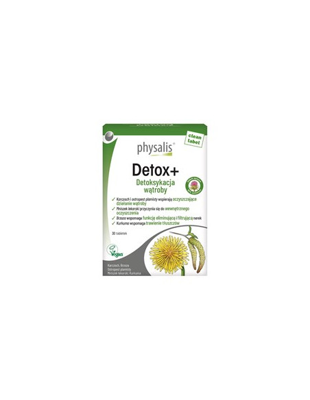 Tabletki na detoksykację wątroby (Detox+) - 30szt - Physalis