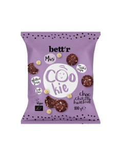 Ciastka z czekoladą i orzechami laskowymi bez dodatku cukrów bezglutenowe BIO - 100g - Bettr