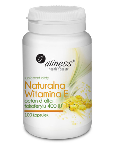 Naturalna witamina E 400UI - 100kaps - Aliness