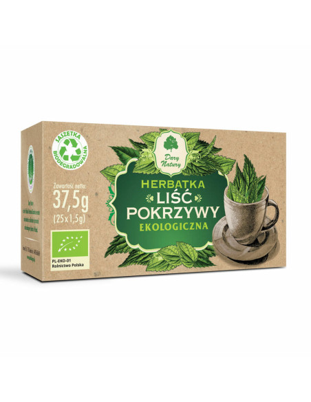 Pokrzywa liść Eko - 25x1,5g - Dary Natury