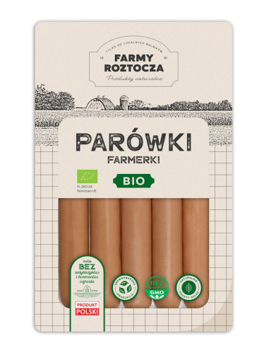PARÓWKI FARMERKI BIO 250 g - FARMY ROZTOCZA (NA ZAMÓWIENIE)