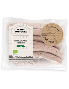 KIEŁBASKI NA GRILLA BIO (około 0,30 kg) - FARMY ROZTOCZA (NA ZAMÓWIENIE - PRODUKT SEZONOWY)