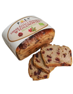 CHLEB ŻYTNI WYGNANOWSKI Z ŻURAWINĄ BIO 350 g - POLA (NA ZAMÓWIENIE)