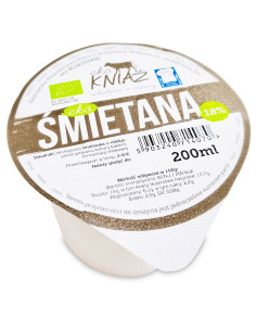 ŚMIETANA 18 % BIO 200 ml - EKO KNIAŹ (NA ZAMÓWIENIE)