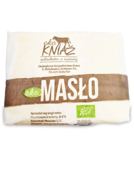MASŁO KOSTKA (82 % TŁUSZCZU) BIO (około 0,30 kg) -  EKO KNIAŹ (NA ZAMÓWIENIE)