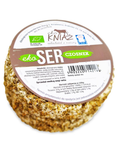 SER Z ZIOŁAMI I CZOSNKIEM ŚWIEŻY BIO (około 0,35 kg) - EKO KNIAŹ (NA ZAMÓWIENIE)