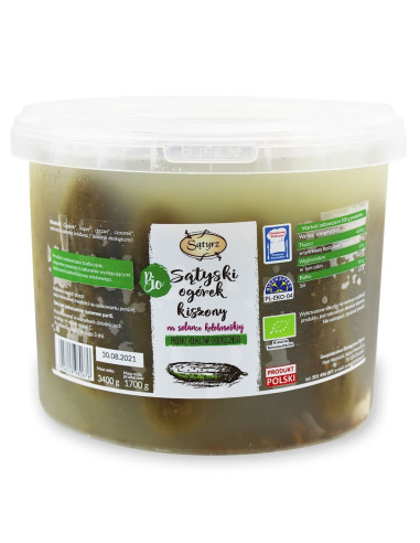 OGÓRKI KISZONE SĄTYSKIE BIO 3,4 kg (1,7 kg) (WIADERKO) - SĄTYRZ