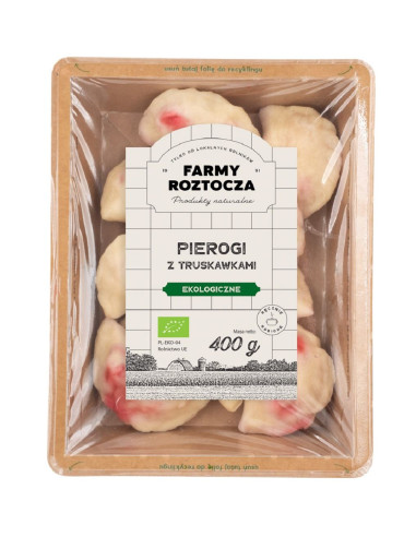 PIEROGI Z TRUSKAWKAMI BIO 400 g - FARMY ROZTOCZA (NA ZAMÓWIENIE)
