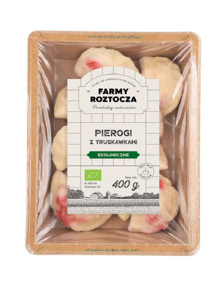 PIEROGI Z TRUSKAWKAMI BIO 400 g - FARMY ROZTOCZA (NA ZAMÓWIENIE)
