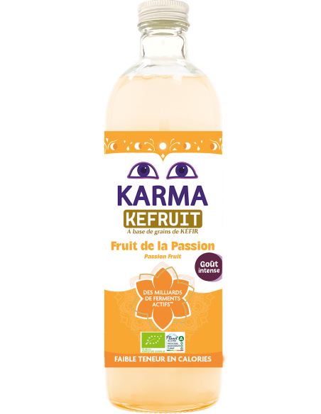 NAPÓJ PROBIOTYCZNY KEFRUIT MARAKUJA FAIR FOR LIFE BIO 750 ml - KARMA KOMBUCHA