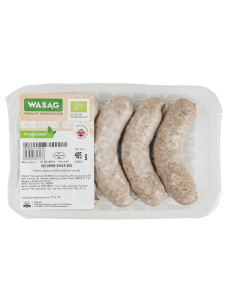 KIEŁBASA BIAŁA BIO (6 szt.) 485 g - WASĄG (NA ZAMÓWIENIE)