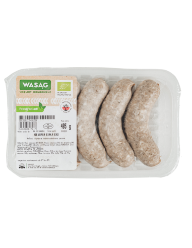 KIEŁBASA BIAŁA BIO (6 szt.) 485 g - WASĄG (NA ZAMÓWIENIE)
