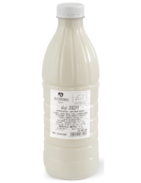JOGURT NATURALNY 3,5 % Z MLEKA A2 BIO 1 L - JUCHOWO (NA ZAMÓWIENIE)