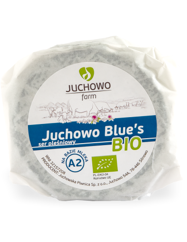 SER PLEŚNIOWY BLUE'S Z MLEKA A2 BIO (około 0,25 kg) - JUCHOWO (NA ZAMÓWIENIE)
